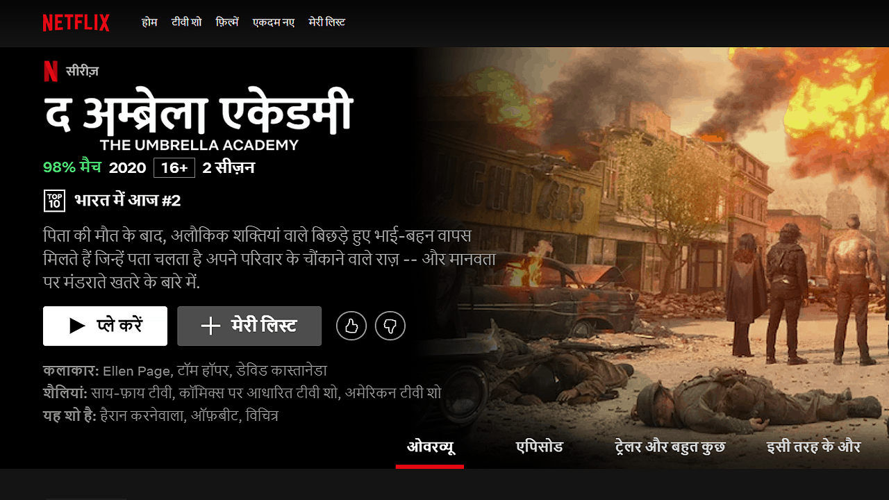 Netflix Hindi language