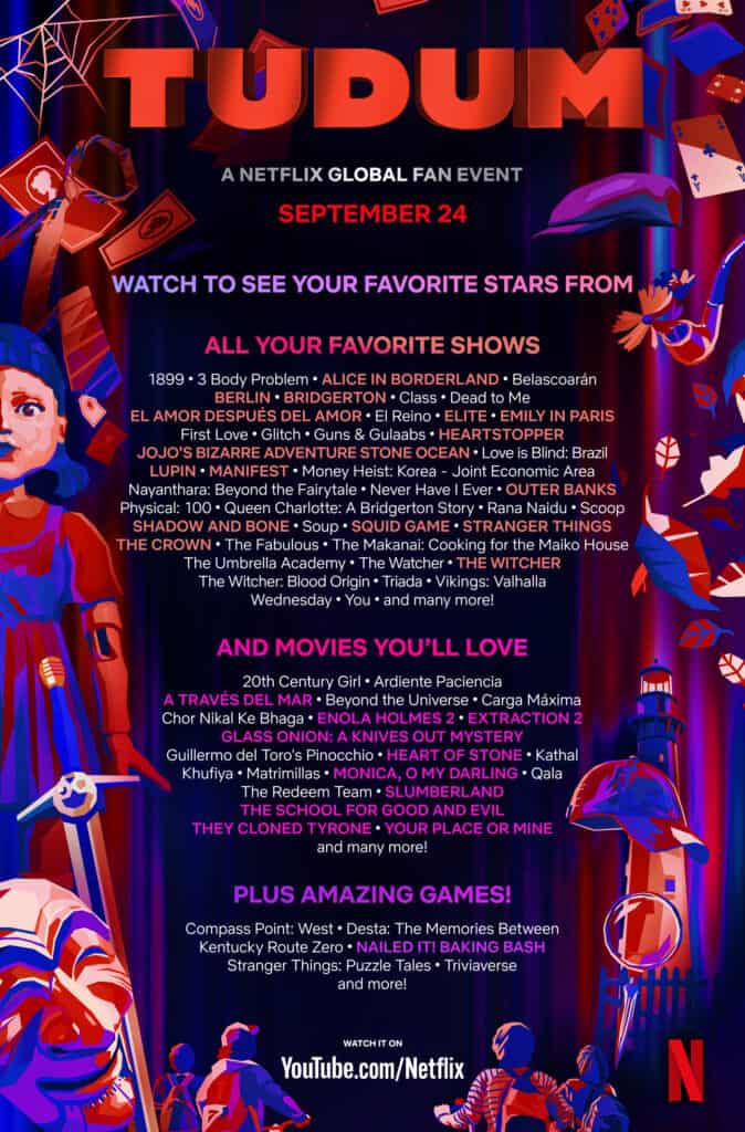 Netflix's 'Tudum' global fan event to return on September 24 1