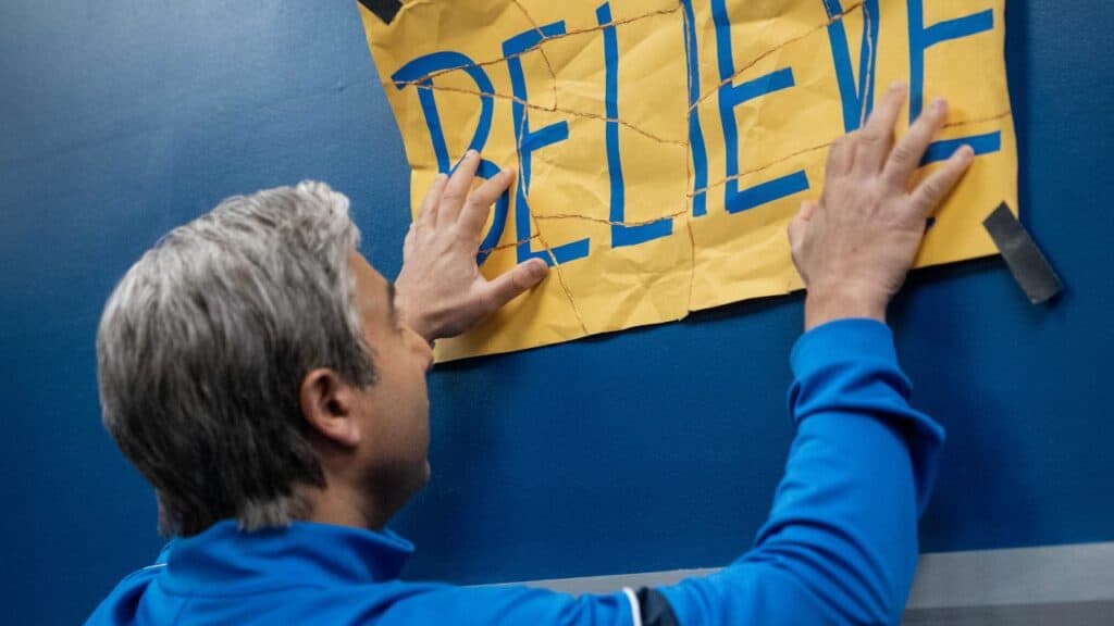 Ted Lasso Believe sign