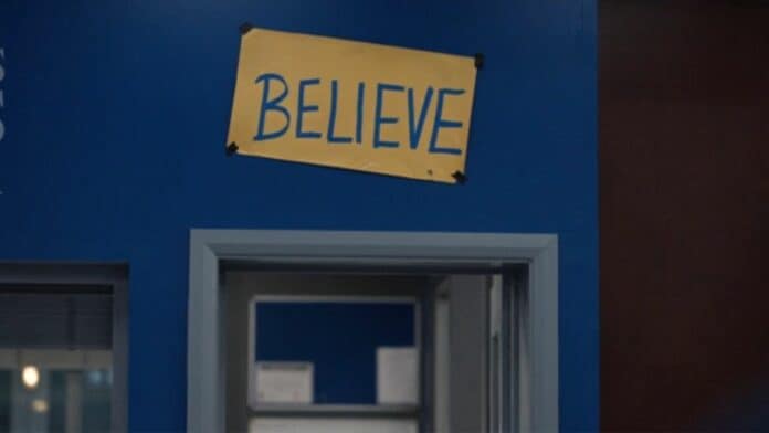 Ted Lasso Believe sign